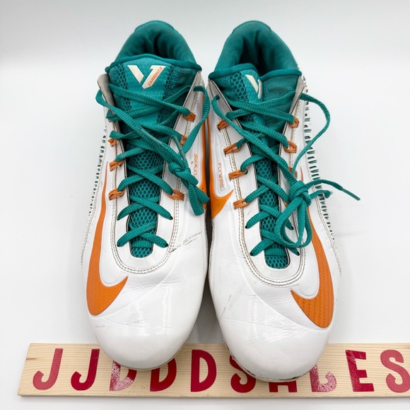 Nike Vapor Carbon Elite 2.0 2014 TD Cleats Miami Dolphins 657441-117 Men’s Sz 13 - Picture 3 of 12